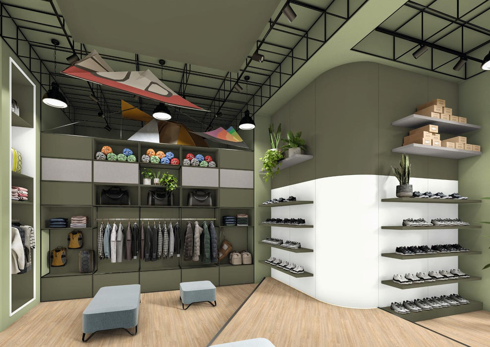 EGGER W1100 ST9 Alpine White application render in a finished interior