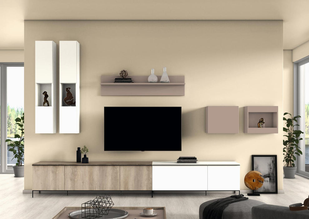 EGGER U775 ST9 White Grey application render in a finished interior