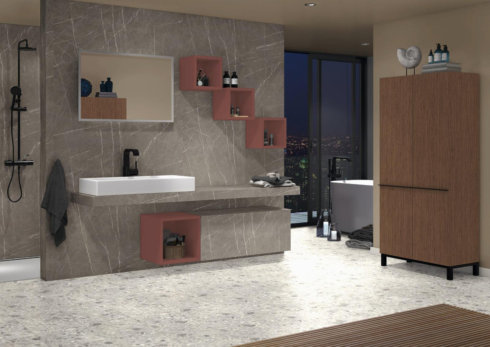 EGGER U335 ST9 Rusty Red application render in a finished interior