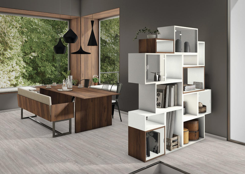 EGGER F422 ST10 White Linen application render in a finished interior