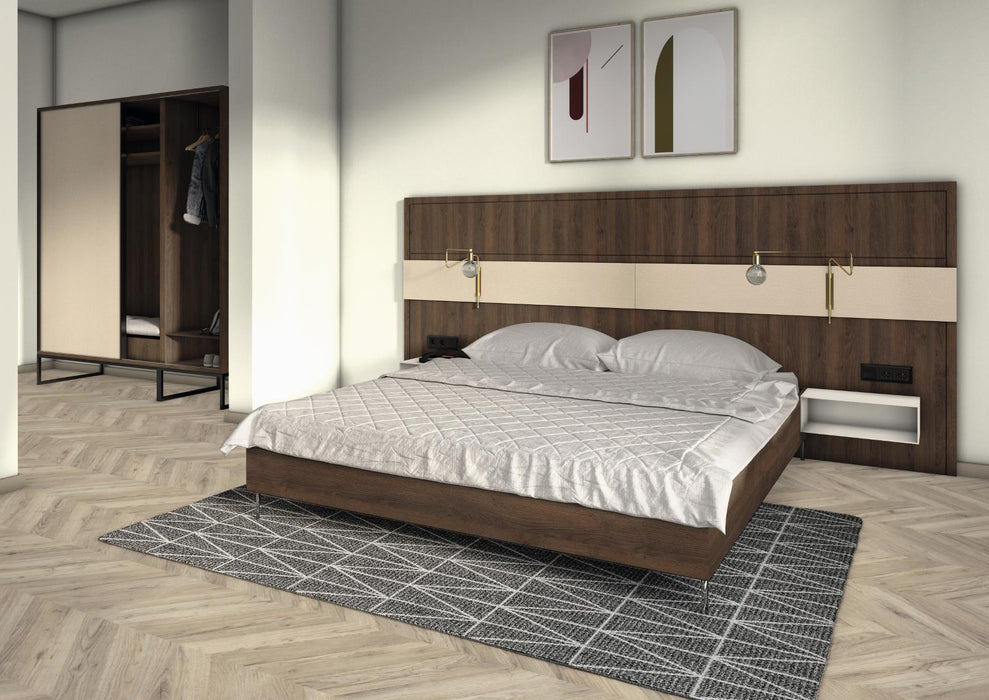 EGGER F416 ST10 Beige Textile application render in a finished interior