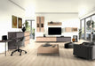 EGGER H1708 ST17 Brighton Chestnut application render in a finished interior