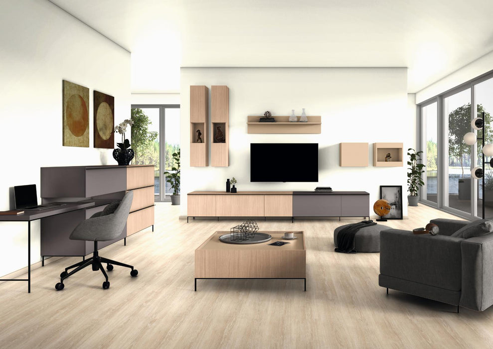 EGGER H1708 ST17 Brighton Chestnut application render in a finished interior